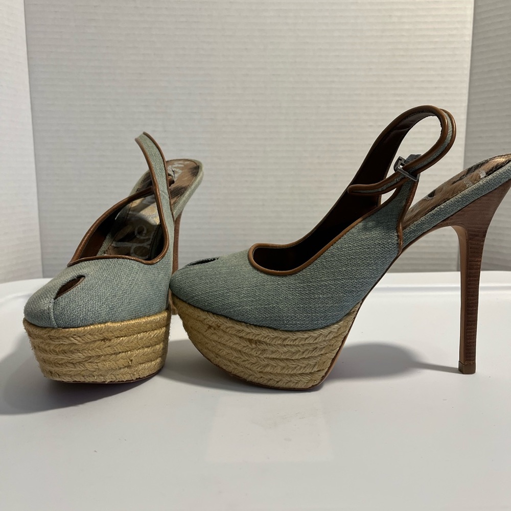 Sam Edelman Denim Novato Sling Back Size 7